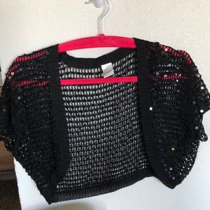 Black sequins jacket/cover up one size fits all